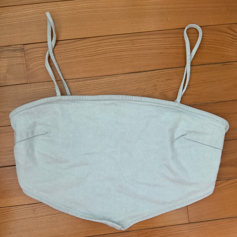 Zara denim top nwot